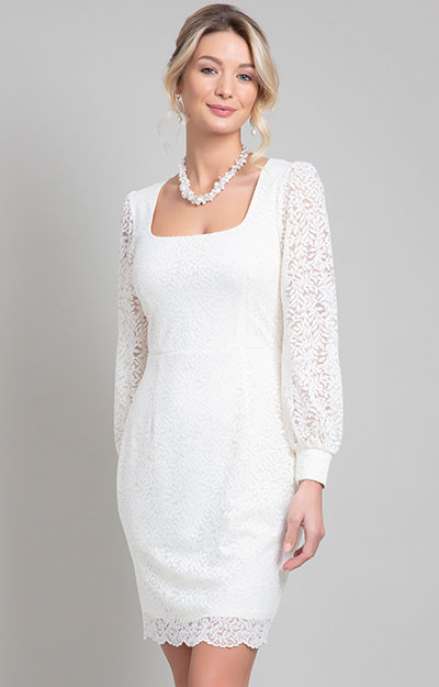 Alexis Lace Dress (Ivory) by Alie Street