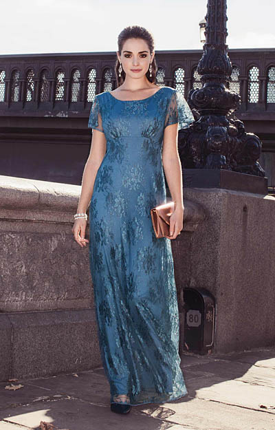 Alice Evening Gown Long Lagoon Blue - Evening Dresses, Occasion Wear ...