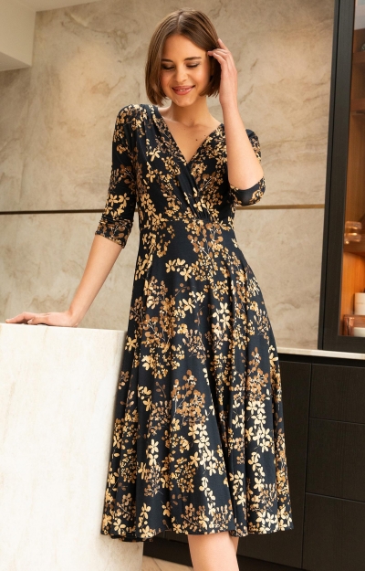 Annie Dress Short (Golden Blossom) by Alie Street