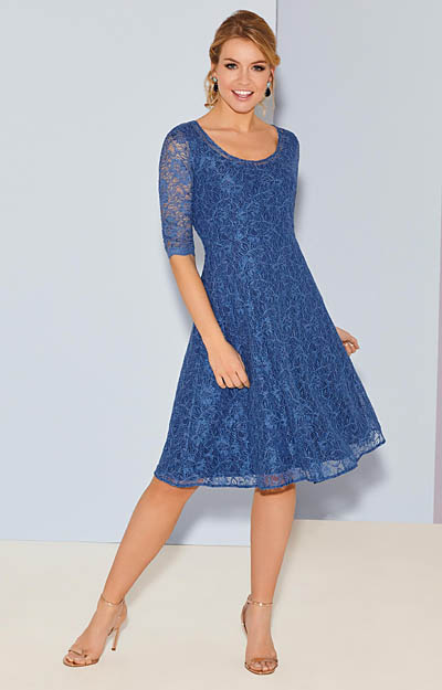 Robe Arabella Mi-Longue Bleu Riviera by Alie Street