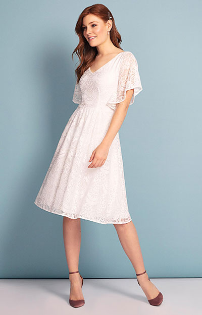 Beth Kimono Dress Ivory White by Alie Street