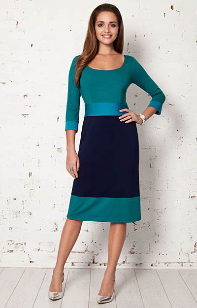 Kleid Colour Block Marine by Alie Street