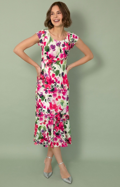 Clara Dress (Fuchsia Florals) by Alie Street