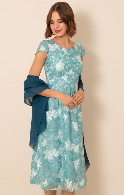 Charlotte Lace Dress (Antique Aqua) by Alie Street