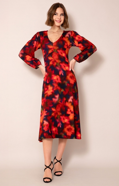 Cecelia Midi Dress (Midnight Ember) by Alie Street