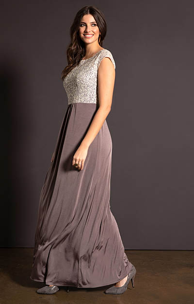 Abendkleid Cooc in Dusky Truffle by Alie Street