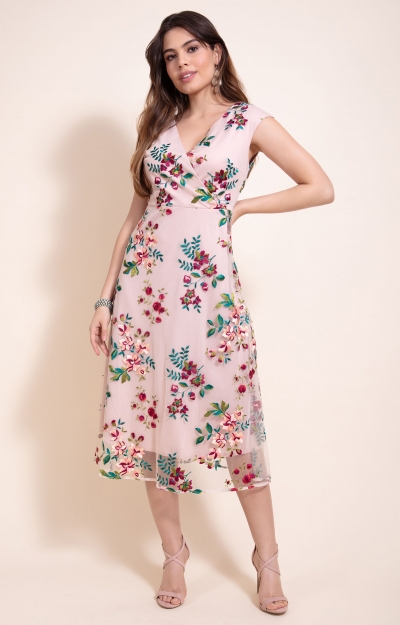 Robe Grace Midi Fleurs de Bonheur by Alie Street