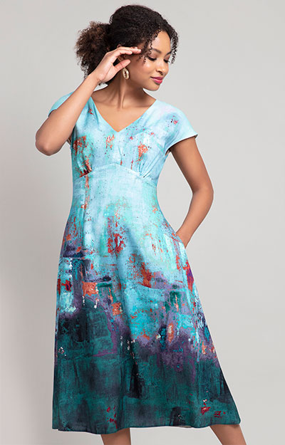 Layla Dress (Aquatic Ombre) by Alie Street