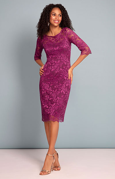Armina V Neck S S Short Dress Orchid Pink main image 1