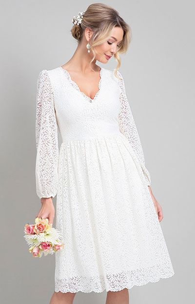 Lauren Lace Dress (Ivory) by Alie Street