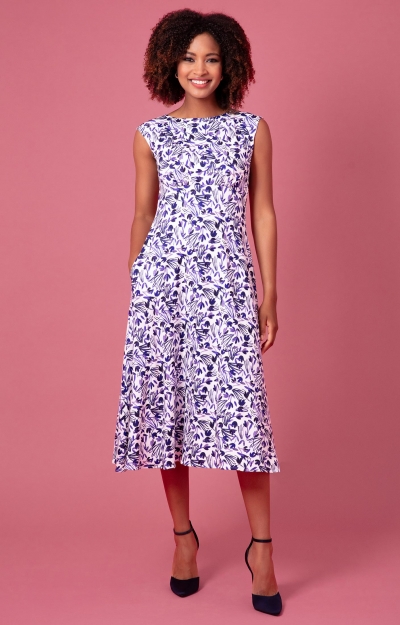 Luna Midi Dress (Indigo Ink Blue) by Alie Street