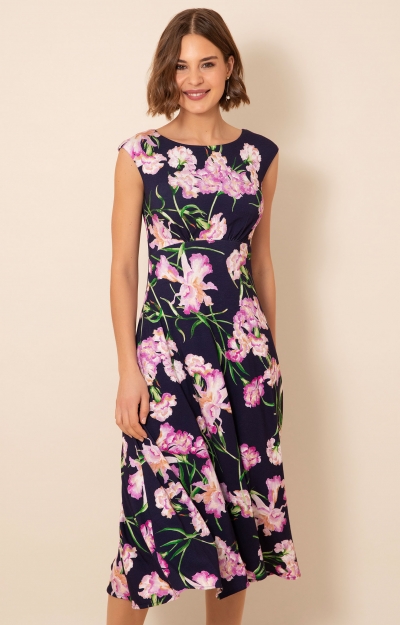 Midikleid Luna (Mitternachtsblüte) by Alie Street