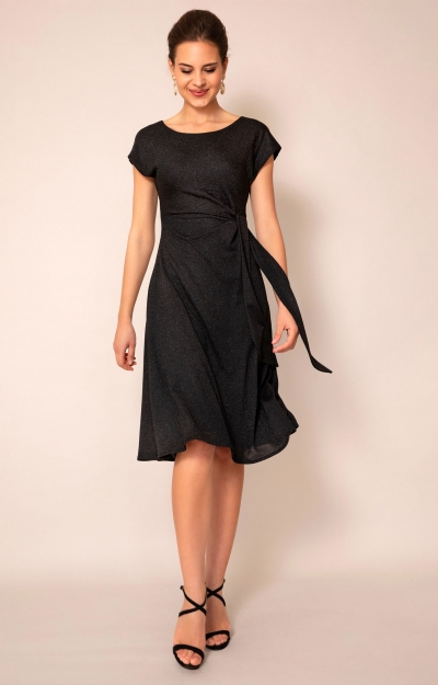 Phoebe Dress (Glitter Black) by Alie Street