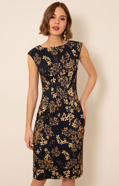 Pippa Shift Dress Petite (Golden Blossom) by Alie Street