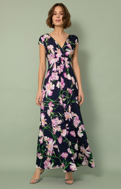 Sophia Maxi Dress Petite (Midnight Blossom) by Alie Street