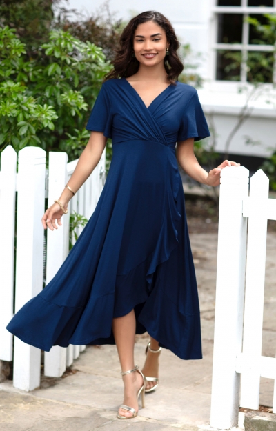 Waterfall Dress Petite (Navy) by Alie Street