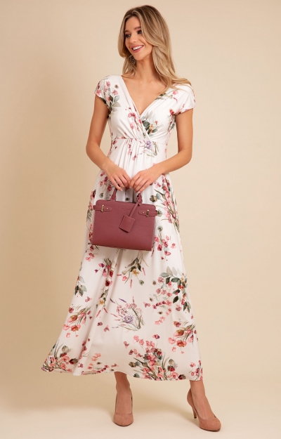 Sophia Maxi Dress (Petal Pink Floral) by Alie Street