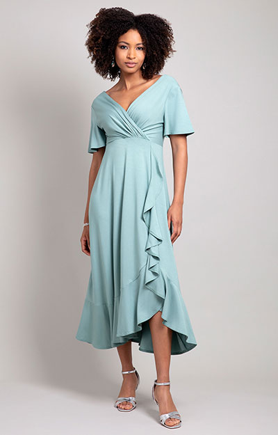 Kleid Wasserfall Meeresblau by Alie Street