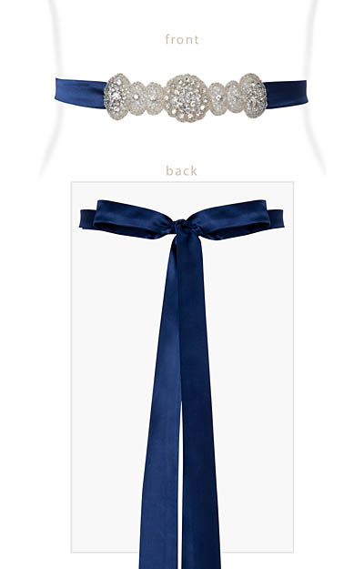 Aurelia Vintage Sash Windsor Blue by Alie Street