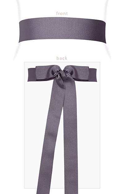 Grosgrain Ribbon Sash (Pewter) by Alie Street