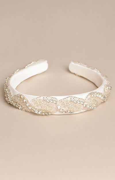 Headband Sparkle Twist Crystal Silver by Tiffany Rose
