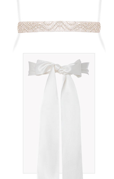 Samara Swirl Sash Ivory by Alie Street