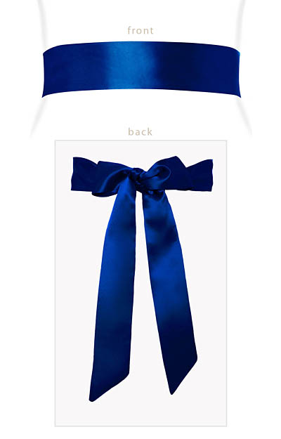 Smooth Ribbon Sash (Eclipse Blue) by Tiffany Rose