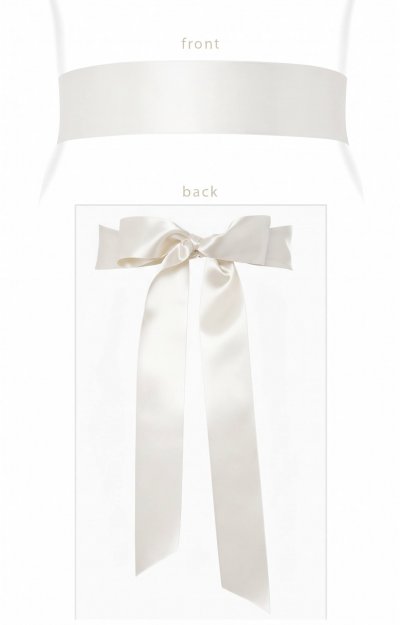 Smooth Ribbon Sash (Ivory) by Alie Street