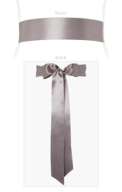 Smooth Ribbon Sash Silver by Alie Street