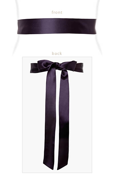 Smooth Satin Sash Blackberry by Alie Street