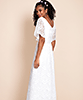 Beth Kimono Gown Ivory White by Alie Street