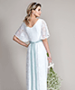 Beth Kimono Gown Ivory White by Alie Street