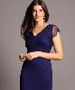 Bella Evening Shift Dress (Indigo Blue) by Alie Street