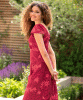 Charlotte Lace Dress (Azalea Red) by Alie Street