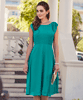 Cici Midi Evening Gown Viridian Green by Alie Street