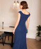 Cruise Cowl Neck Maxi Dress (Glitter Blue) by Alie Street