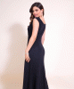Cruise Cowl Neck Maxi Dress (Glitter Black) by Alie Street