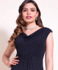 Cruise Cowl Neck Maxi Dress (Glitter Black) by Alie Street
