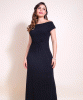 Cruise Cowl Neck Maxi Dress (Glitter Black) by Alie Street