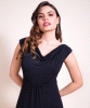 Cruise Cowl Neck Maxi Dress (Glitter Black) by Alie Street