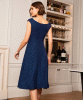 Darcie Cowl Neck Dress (Glitter Blue) by Alie Street