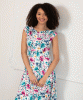 Robe à encolure bénitier Darcie (Fleurs Sauvages) by Alie Street