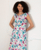 Robe à encolure bénitier Darcie (Fleurs Sauvages) by Alie Street