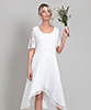 Eliza Asymmetric Dress (Ivory) by Alie Street