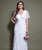 Robe longue en dentelle Evelyn (Ivoire) by Alie Street