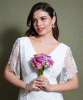 Robe longue en dentelle Evelyn (Ivoire) by Alie Street