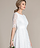 Evie Lace Dress short Ivory by Alie Street London