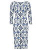 Robe Holly Mi-longue Bleu Porcelaine by Alie Street