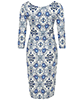 Robe Holly Mi-longue Bleu Porcelaine by Alie Street