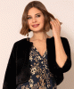 Jaclyn Faux Fur Bolero (Black) by Alie Street